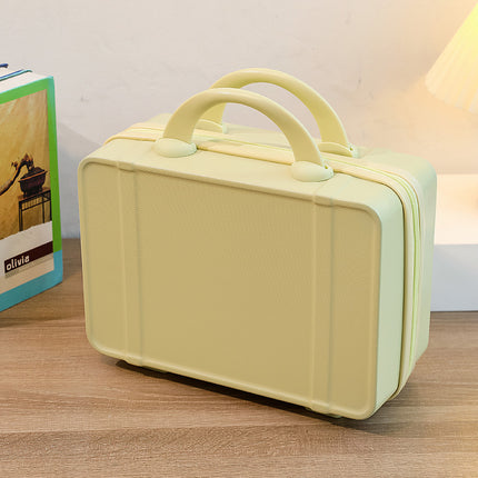 Personalized stylish and lightweight Light yellow mini suitcase for short trips.