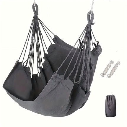 Colorful Striped Hammock Chair with Ropes and Storage Bag - Gery.