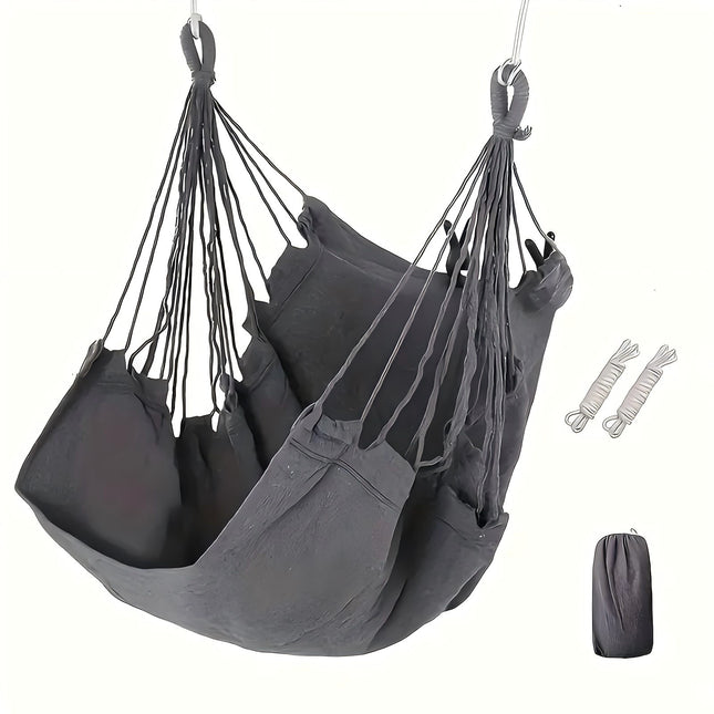 Colorful Striped Hammock Chair with Ropes and Storage Bag - Gery.