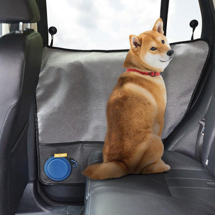 Pet Car Door Protector with Storage Pocket  - 77x64cm Grey.