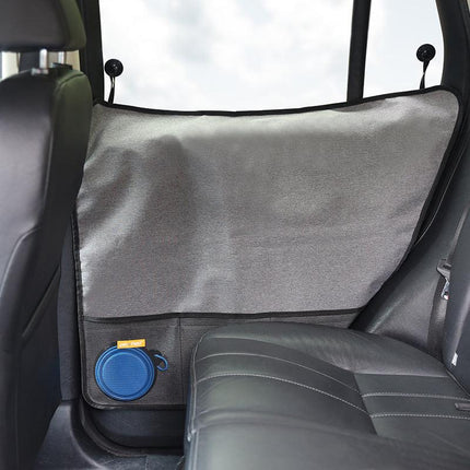 Pet Car Door Protector with Storage Pocket  - 77x64cm Grey.