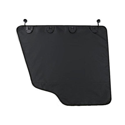 Pet Car Door Protector with Storage Pocket  - 77x64cm Black.