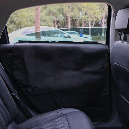 Pet Car Door Protector with Storage Pocket  - 77x64cm Black.