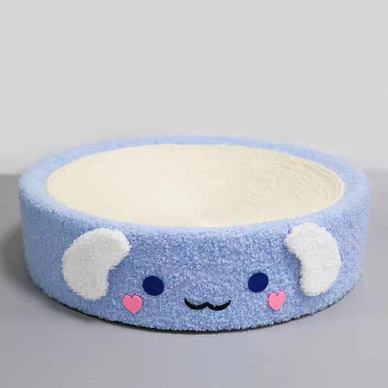 Adorable Blue Cinnamon Dog Scratching Post and Lounger - 41cm Cat Scratch Proof Basin.