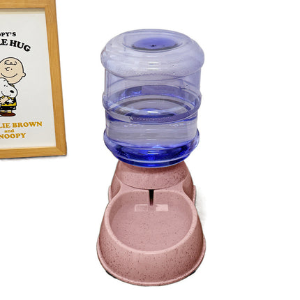 Blue Automatic Pet Feeder and Drinker Combo for Cats and Small Dogs - 2 in 1 Detachable Design.
