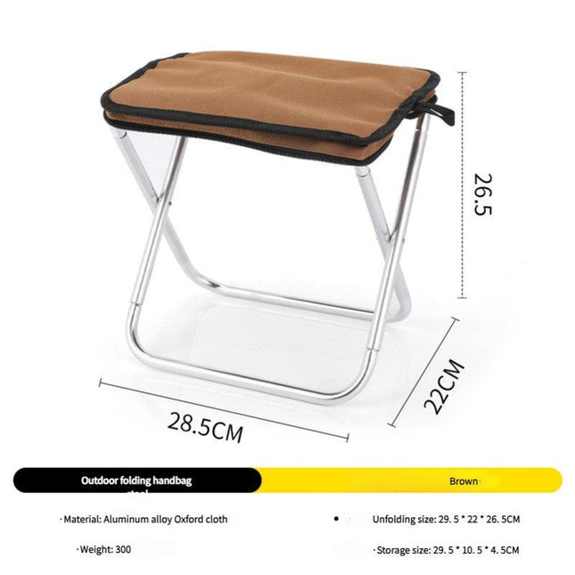 Outdoor Ultralight Folding Camping Chair - Brown.