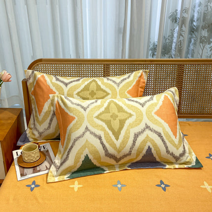 Comfortable cotton pillowcase, double-sided warm design, breathable and skin-friendly - Orange.