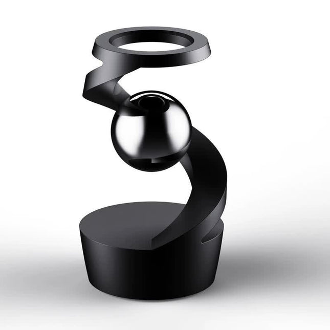 Desktop Levitating Gyro,Magnetic Floating Desk Toy for Stress Relief, Elegant Design-black.