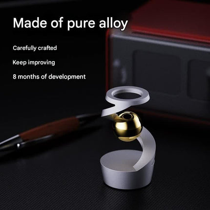 Desktop Levitating Gyro,Magnetic Floating Desk Toy for Stress Relief, Elegant Design-black.