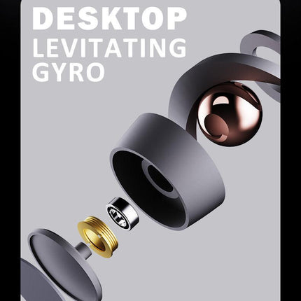Desktop Levitating Gyro,Magnetic Floating Desk Toy for Stress Relief, Elegant Design-silver.