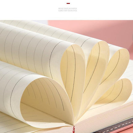 Heart Lock Diary with Key - Vintage Style Journal, Pink PU Leather, Secure and Elegant.