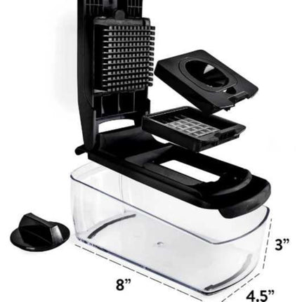 18-Piece Multi-Function Vegetable Chopper, Rotary Grater, Spiralizer and Slicer for Home Kitchen (White and green).