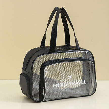Waterproof beach bag with wet and dry separation, gym and swim storage bag, toiletries and cosmetic bag for swimsuits and goggles (Black has shoe compartment).