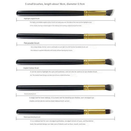 10-Piece Pink gold Makeup Brush Set - Large and Small Brushes for Professional Beauty Application.