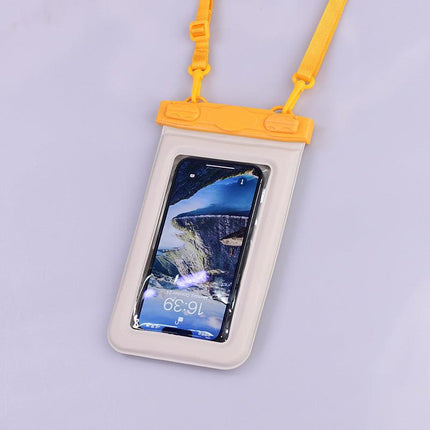 IPX8 Waterproof Phone Pouch with Inflatable Floating Layer,Touchscreen Dry Bag for Swimming(dark green).