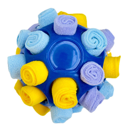Rubber Snuffle Ball for Pets,Interactive Hollow Treat-Hiding Toy for Dogs and Cats(Purple).