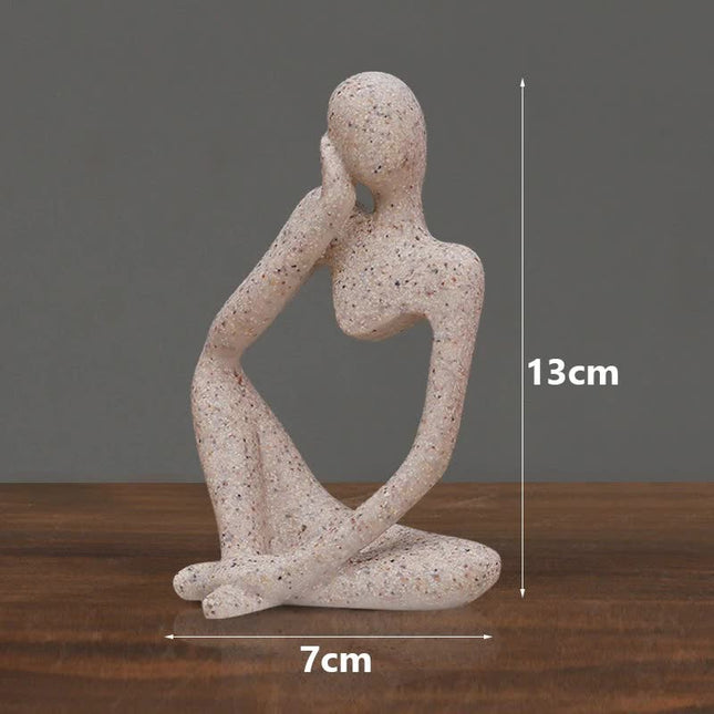 Nordic Abstract Resin Figurine - Modern Minimalist Home Decor Sculpture(Sandstone).
