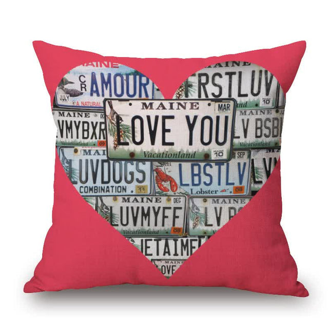 Pop Art Graphic Throw Pillow - Vintage Style Cushion for Home Decor(Pink).