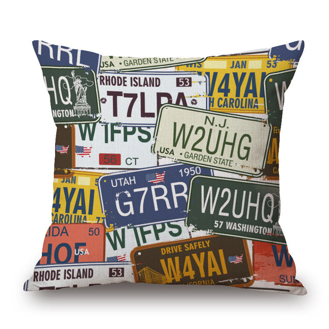 Pop Art Graphic Throw Pillow - Vintage Style Cushion for Home Decor(Colorful).