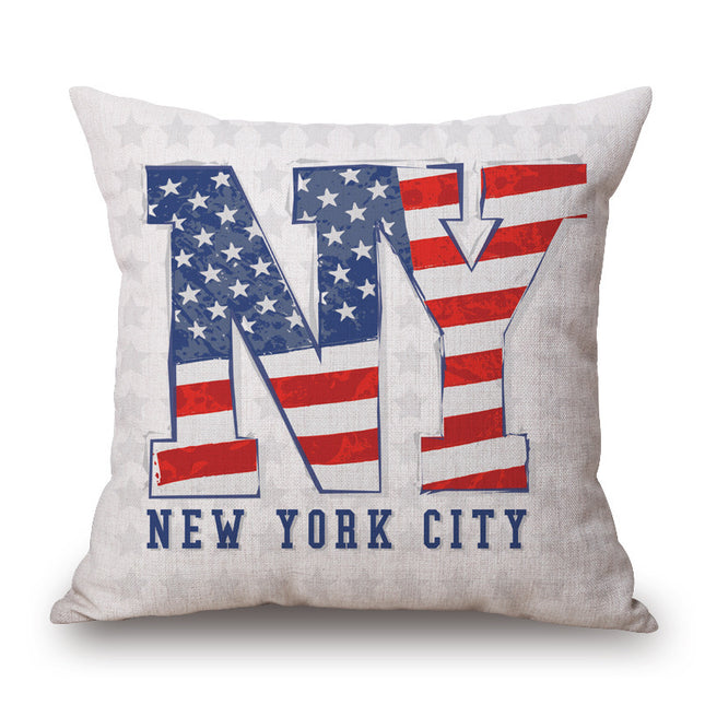 Pop Art Graphic Throw Pillow - Vintage Style Cushion for Home Decor(American flag).