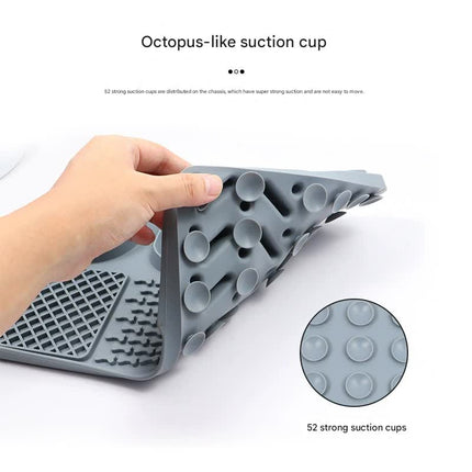 Pet Slow Feeder Lick Mat with Suction Cups - Anti-Anxiety Dog Feeding Mat(Blue).