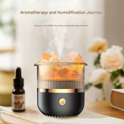 Crystal Humidifier with LED Light - Aromatherapy Diffuser for Home Relaxation(white).