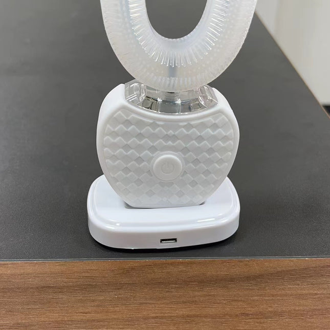 U-Shaped Automatic Ultrasonic Electric Toothbrush - 360 Deep Cleaning & Whitening, Rechargeable(white).