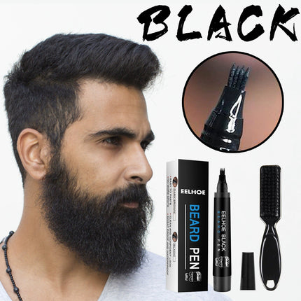 EELHOE Beard Pen Filler Kit - Waterproof & Sweatproof for a Natural Fuller Look.