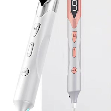 Professional 9-Level Skin Tag & Spot Remover Pen - USB Rechargeable Beauty Device(Silver).