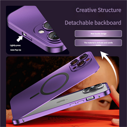 Innovative Detachable Backplate Case for iPhone 14 Pro Max with Strong MagSafe Compatibility(Black).