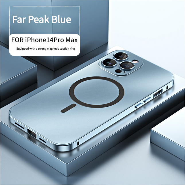 Innovative Detachable Backplate Case for iPhone 14 Pro Max with Strong MagSafe Compatibility(Blue).