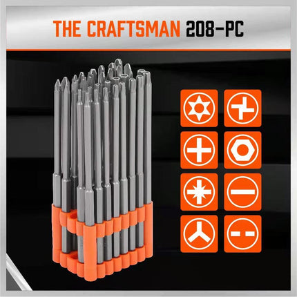 32-Piece Extra Long Screwdriver Bit Set - 150mm S2 Steel Bits with Organizer Stand.