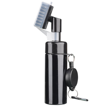 Portable Golf Club Groove Cleaner Brush with Water Spray Bottle & Retractable Keychain(black).