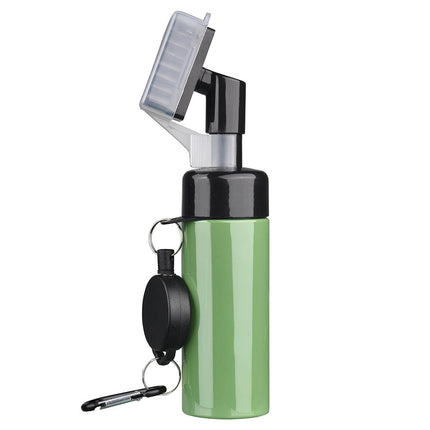 Portable Golf Club Groove Cleaner Brush with Water Spray Bottle & Retractable Keychain(green).