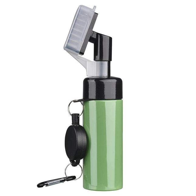 Portable Golf Club Groove Cleaner Brush with Water Spray Bottle & Retractable Keychain(green).