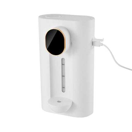 Smart Automatic Mouthwash Dispenser - Wall-Mounted, 3 Adjustable Levels, LED Display & Magnetic Cups(white).