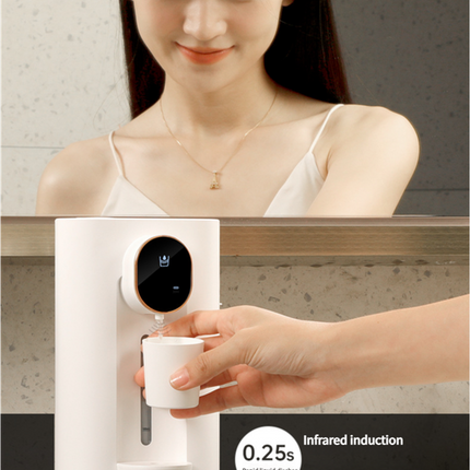 Smart Automatic Mouthwash Dispenser - Wall-Mounted, 3 Adjustable Levels, LED Display & Magnetic Cups(white).