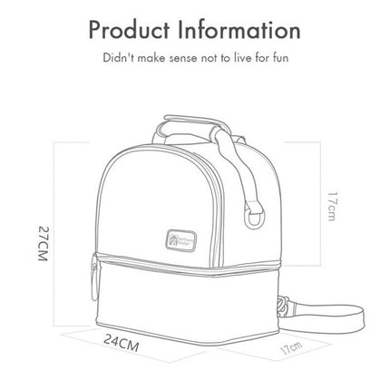 Versatile Insulated Breast Milk Cooler & Lunch Backpack - Waterproof, Multi-Carry Options(Pure black).
