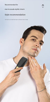 Professional 2-in-1 Cordless Hair Clipper & Trimmer Kit with LED Display & 5-Speed Fine Tuning(silver).