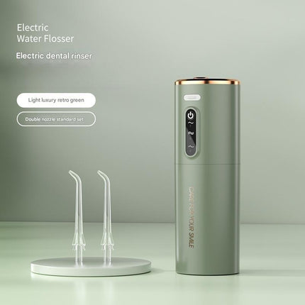 Portable Electric Water Flosser - USB-C Rechargeable, Multiple Modes, Gingival Protection(green).