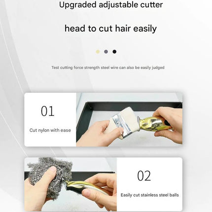 Professional Electric Hair Clipper & Beard Trimmer - USB Rechargeable, LED Display(Gray).