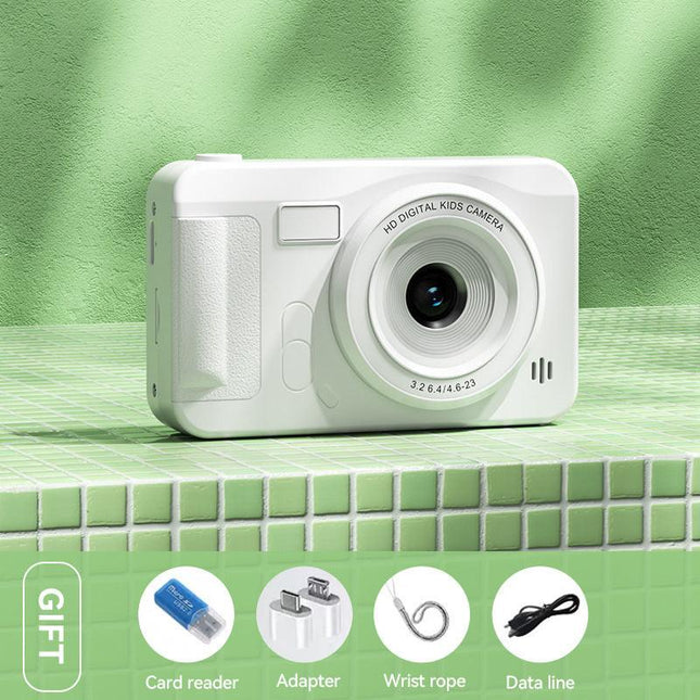 Student HD Digital Camera - 44MP, 8x Zoom, Autofocus, Dual Lens, Type-C Charging (white).