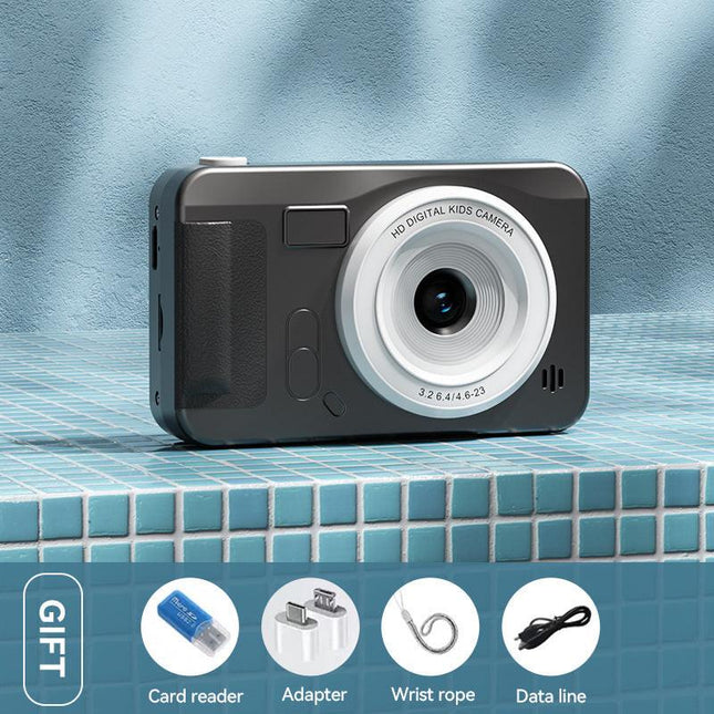 Student HD Digital Camera - 44MP, 8x Zoom, Autofocus, Dual Lens, Type-C Charging (Black).
