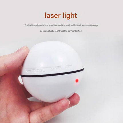 Smart USB Rechargeable Pet Interactive Rolling Ball(pink).