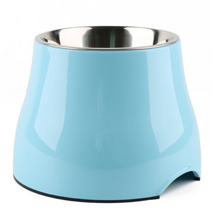 Elevated Pet Feeding Bowl with Stainless Steel Inner - Promotes Healthy Digestion & Reduces Neck Strain(blue).