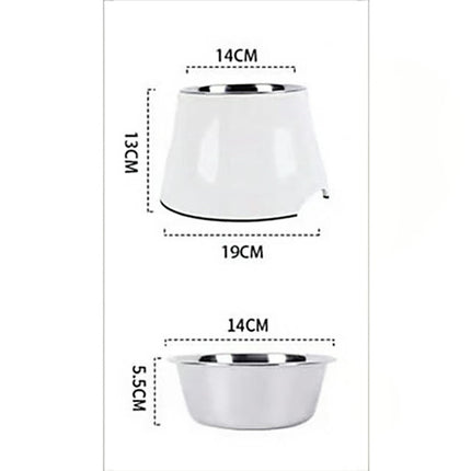 Elevated Pet Feeding Bowl with Stainless Steel Inner - Promotes Healthy Digestion & Reduces Neck Strain(blue).