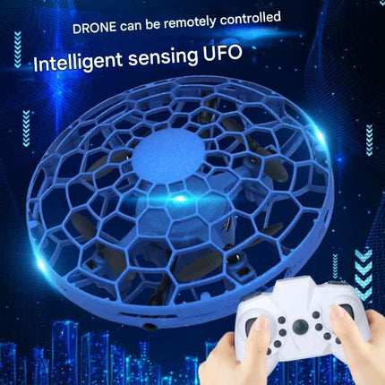 Hand-Controlled UFO Mini Drone with LED Lights & Obstacle Avoidance(pink).
