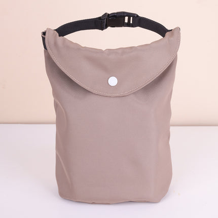 2-pcs Khaki Portable Pet Food Storage Bag - Roll Top Treat Pouch for Travel & Walks.