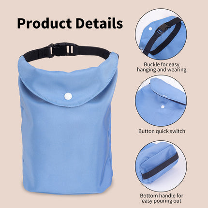 2-pcs Red Portable Pet Food Storage Bag - Roll Top Treat Pouch for Travel & Walks.