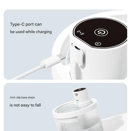 Orange Wireless Automatic Pet Water Fountain - 2.2L Motion Sensor Dispenser.
